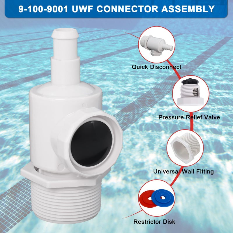 Podoy 9-100-9001 UWF Connector Assembly Replacement Compatible with Polaris Zodiac 380 280 180 Pool Cleaner Universal Wall Fitting Connector Assembly Part by Podoy - Image 2